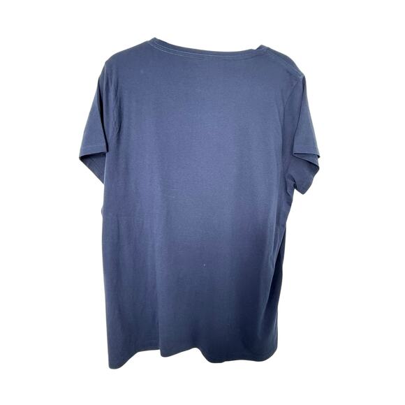 NEW J.Crew Collector Tee Embroidered cherry graphic Women XXL Blue Relaxed - Picture 2 of 8